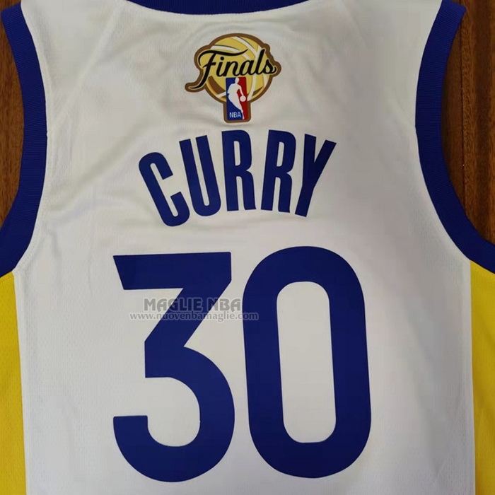 Maglia
 Stephen Curry NO 30 Golden State Warriors Association 2022 NBA Finals Bianco
